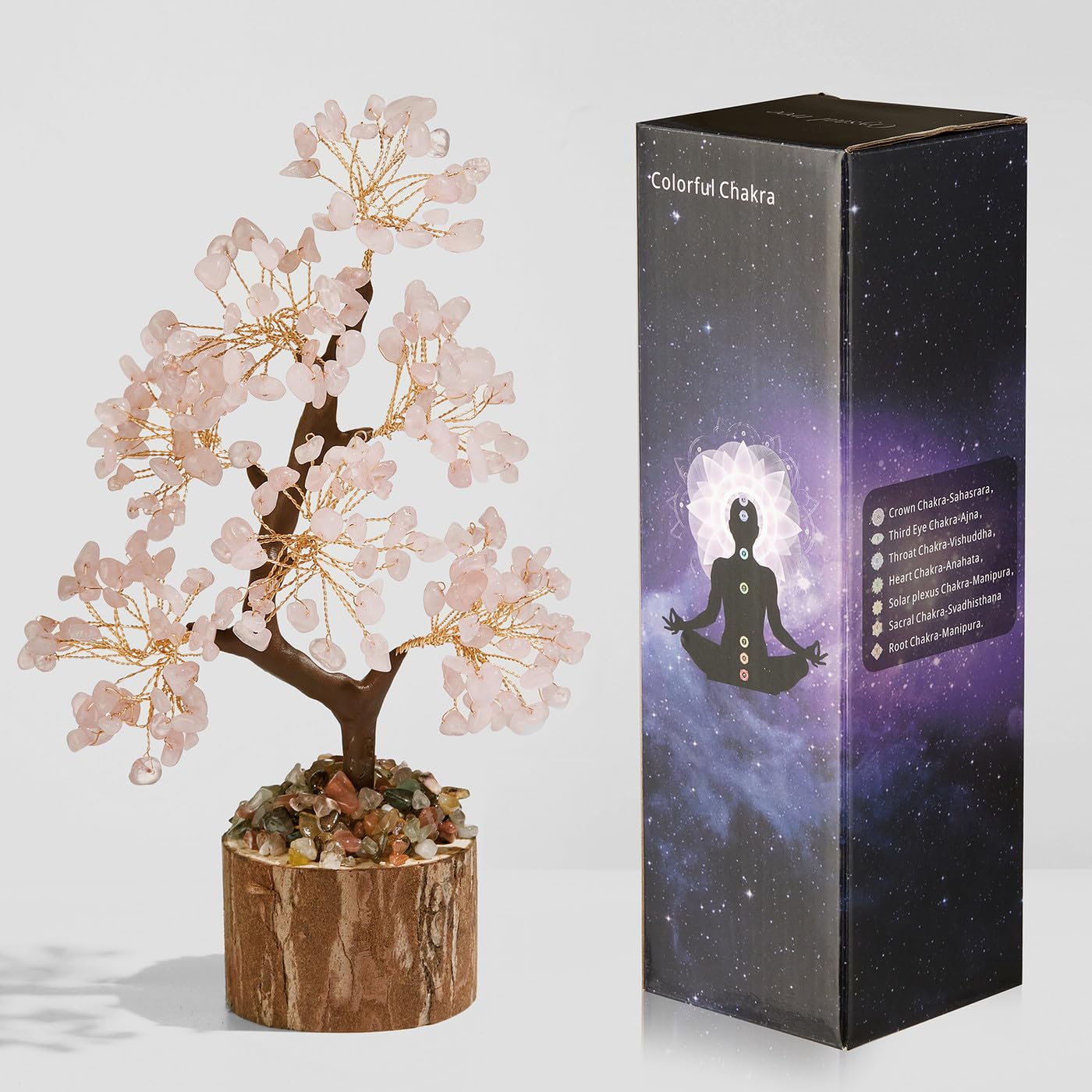 Amazon.com: DUQGUHO Rose Quartz Crystal Tree - Cherry Blossom Pink